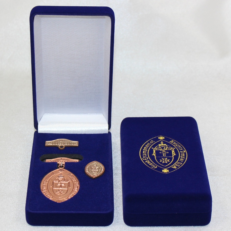 Punkt D-17L rund form Velvet Box for mønt, halskæde &U badge, mm.60*113*25, vægt omkring 56g