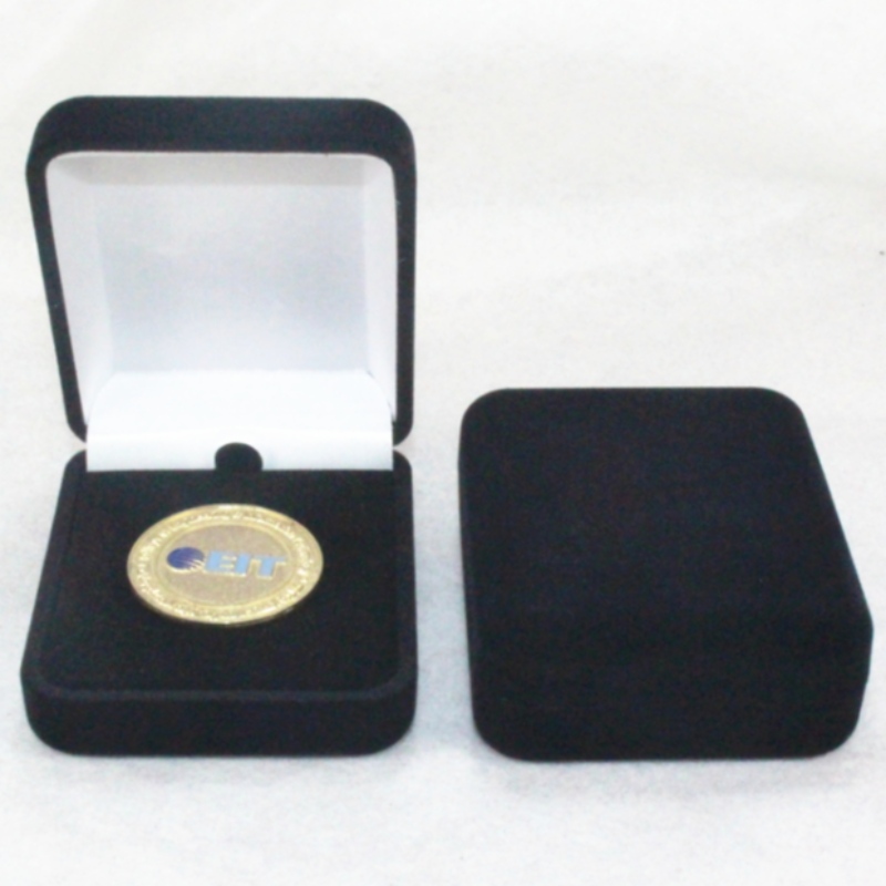 Punkt F-05 rund form Velvet Box til ring, skilt og små mønter, mm.55*70*26, vægt omkring 35g
